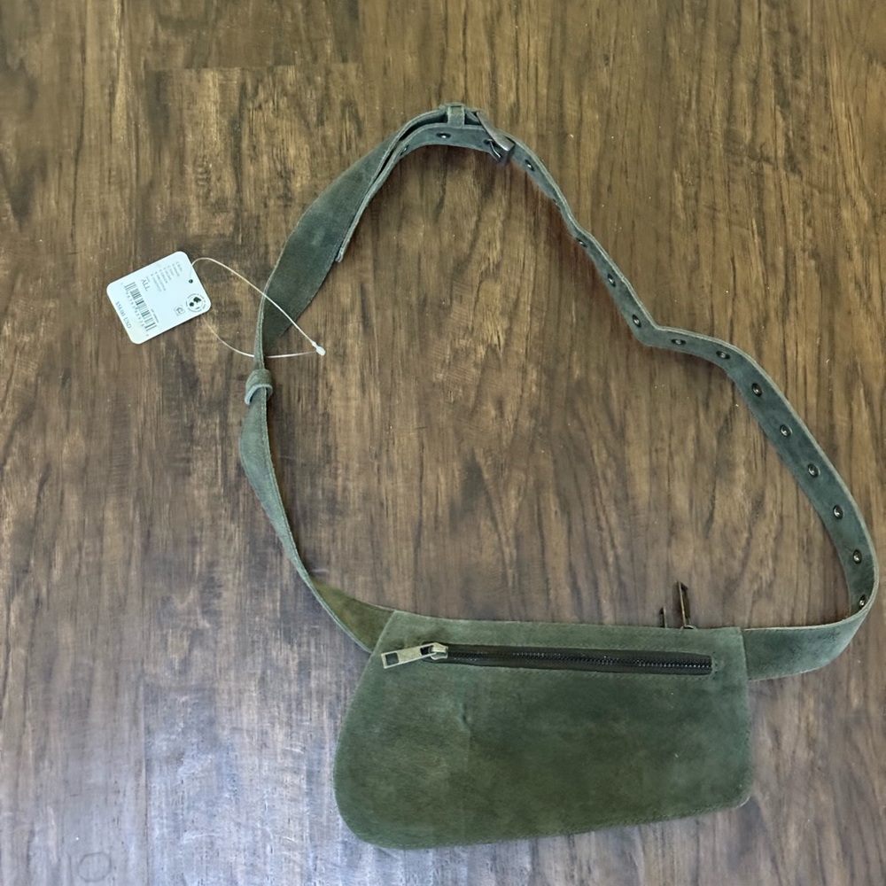 Free People Olive Green Suede Belt Bag - Picture 7 of 12